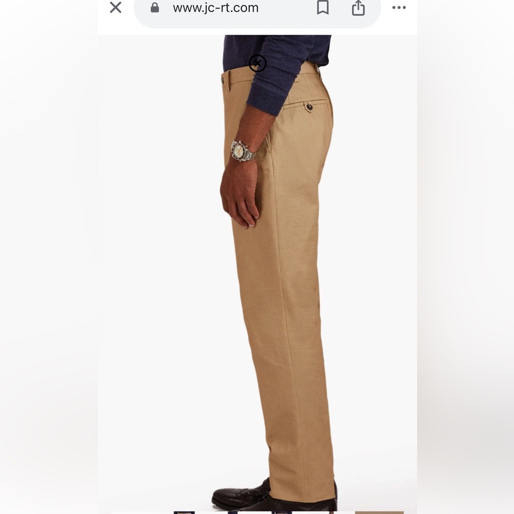 JC-RT Twill trouser, olive & navy blue. 36” waist x 31” inseam